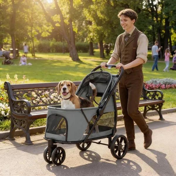 Single dog stroller for small and medium dogs