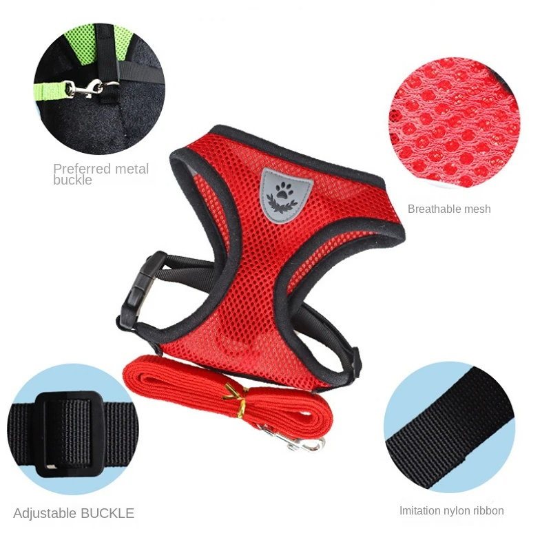 Reflective Pet Harness & Leash Set