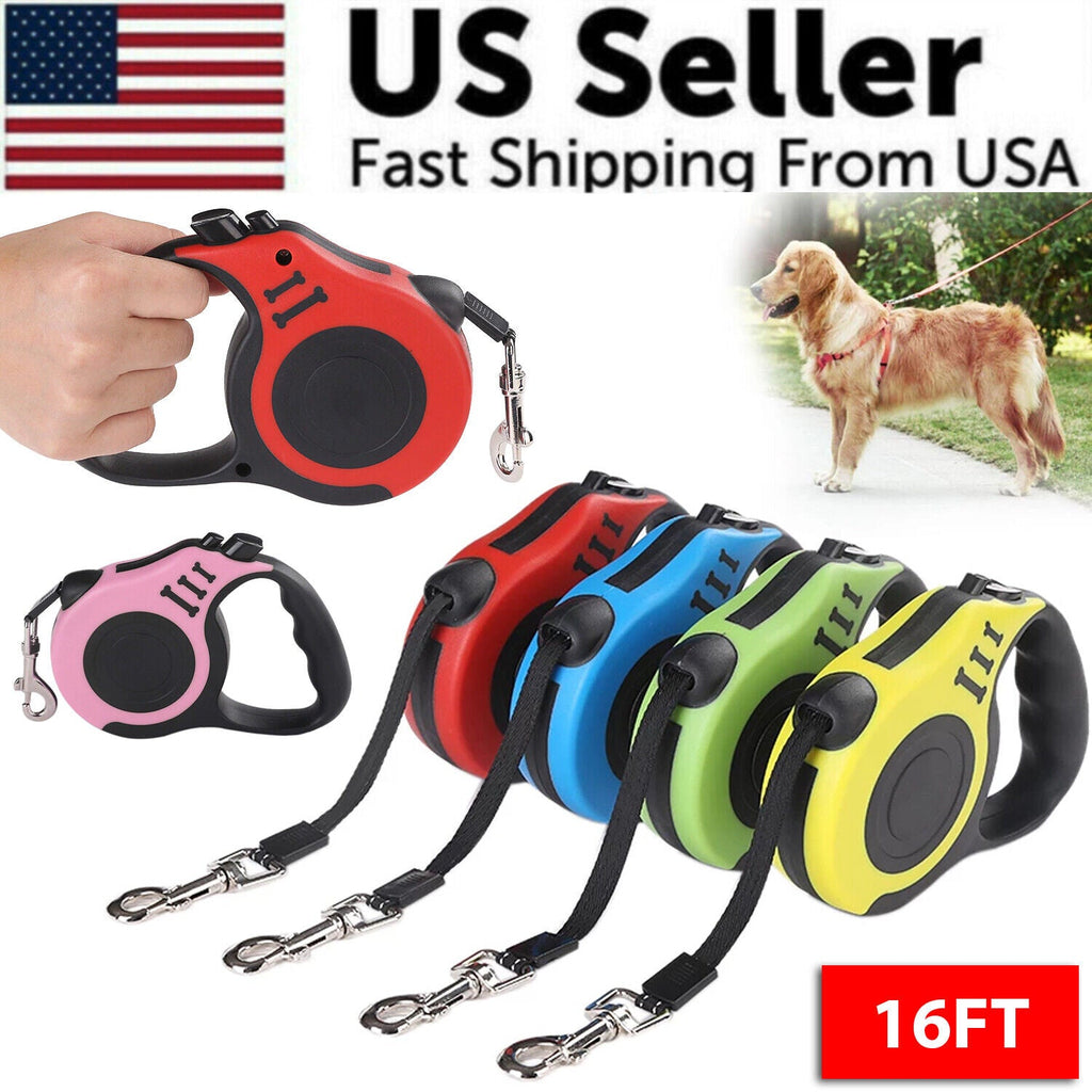 Retractable Dog Leash — 16 ft