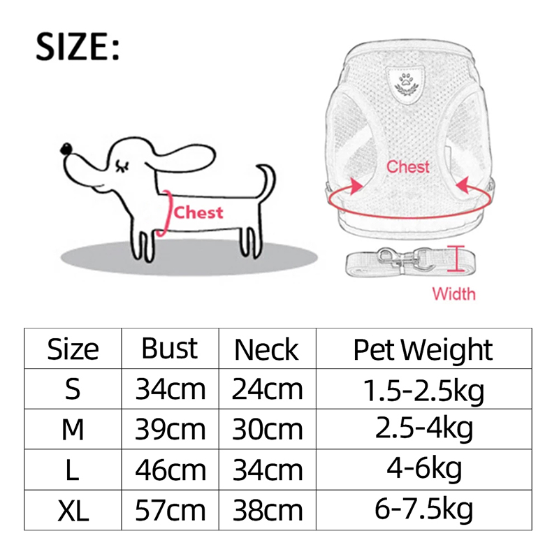 Reflective Pet Harness & Leash Set