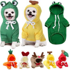 Fruit and Friends costume hoodie for small dogs
