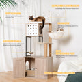 Cat Tree Tower with Hidden Litter Box